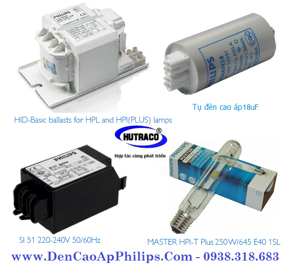 bóng đèn cao áp Metal Halide Philips MASTER HPI-T Plus 250W/645 E40